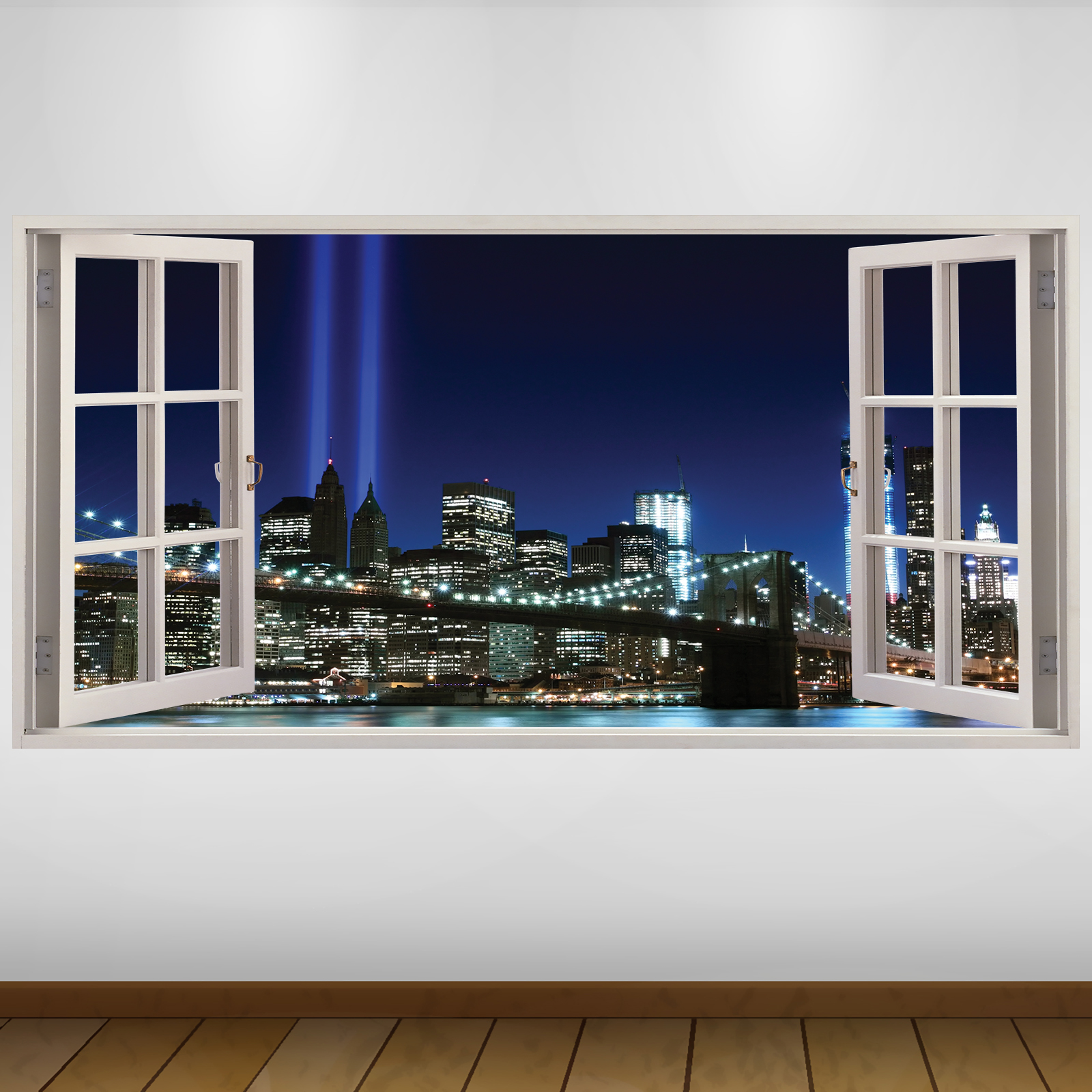 EXTRA LARGE Brooklyn Bridge City New York 3D Vinyl Wall Art Decal